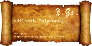 Németh Zsigmond névjegykártya