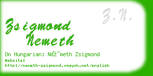 zsigmond nemeth business card